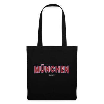 München - Stoffbeutel - Schwarz - Vorne