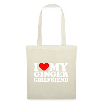 I Love My Ginger Girlfriend I Heart My Redhead GF - Tote Bag - nature - Front
