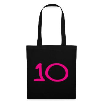 10. 10 YEARS. 10th ANNIVERSARY. 10 YEAR ANNIVERSARY. - Tote Bag - black - Front