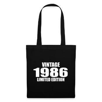 Vintage 1986 Birthday 1986 - Retro 1986 - Tote Bag - black - Front