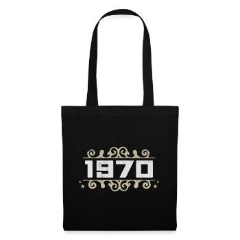 Millésime Années 1970 Rétro Anniversaire Années 1970 Années 1970 Années 1970 - Sac en tissu - noir - Devant