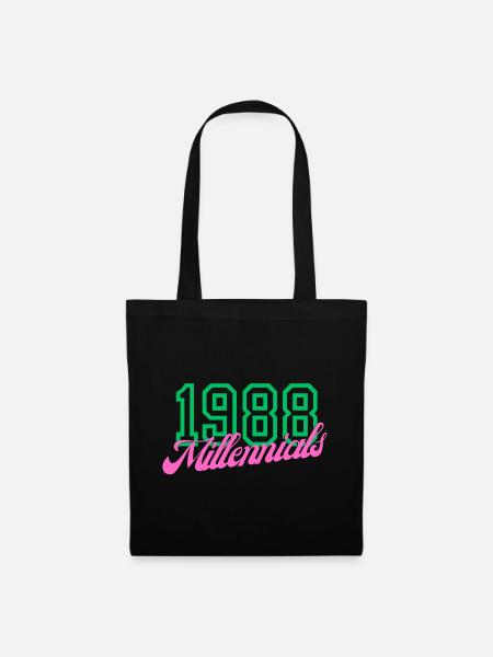 1988 Millennial Digitales Keynote Design - Stoffbeutel - Schwarz