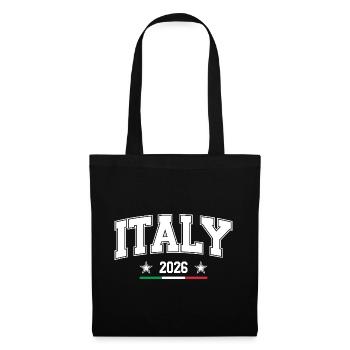 Italy 2026 in imposing letters and flag - Tote Bag - black - Front