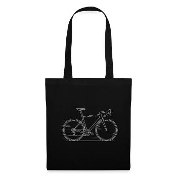 Road Bike Line Style Bicycle Shirt - Tote Bag - black - Front