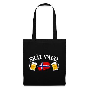 Norway Vacation Norge Fjords Scandinavian Beer Ska - Stoffbeutel - Schwarz - Vorne