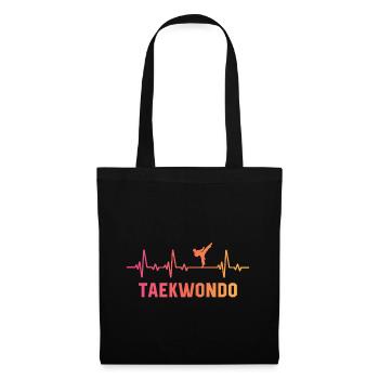 Taekwondo Herzschlag Taekwondo - Stoffbeutel - Schwarz - Vorne