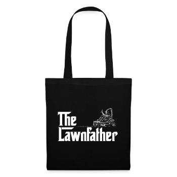 Der Rasenvater – lustiger Rasenmäh-Vater und Landschaftsgärtner - Stoffbeutel - Schwarz - Vorne