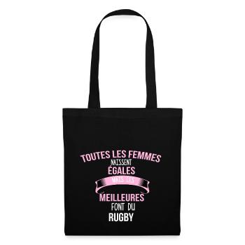 Rugby cadeau humour - Sac en tissu - noir - Devant