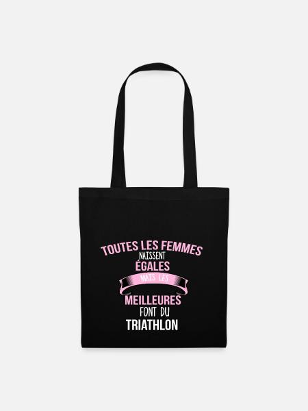 Triathlon cadeau humour - Sac en tissu - noir