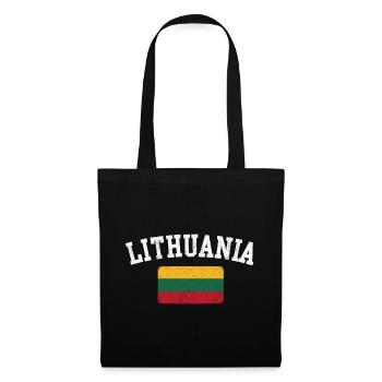 Lithuania Arch Flag Tee - Tote Bag - black - Front