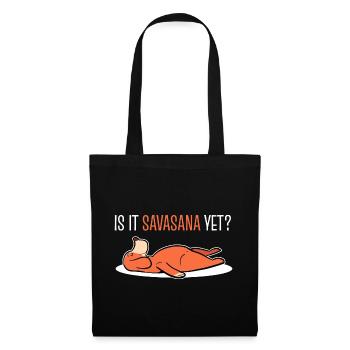 Savasana Meditation Meditieren Yoga Yogi - Stoffbeutel - Schwarz - Vorne
