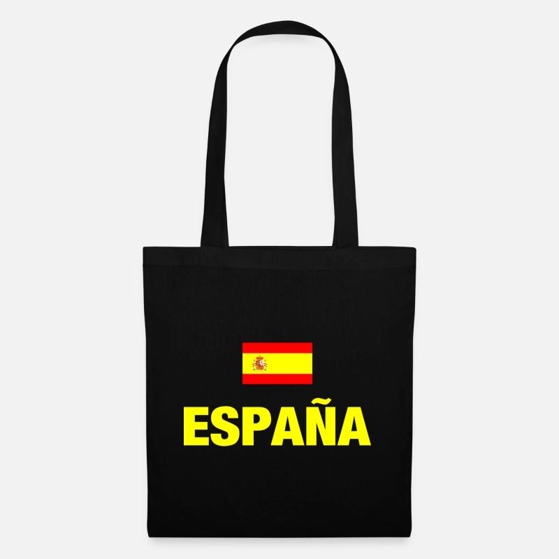 España Spanien spanische Flagge Fußball Geschenk - Stoffbeutel - Schwarz