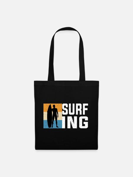Surfing - Stoffbeutel - Schwarz