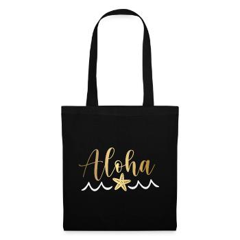 aloha - Stoffbeutel - Schwarz - Vorne