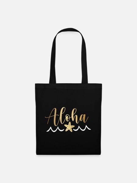 aloha - Stoffbeutel - Schwarz
