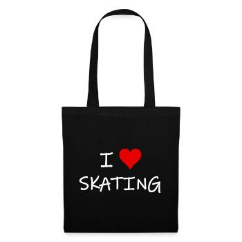 i love skating schlicht - Stoffbeutel - Schwarz - Vorne