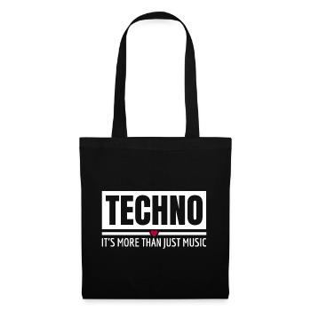 Techno c’est plus que de la musique Tenue techno - Sac en tissu - noir - Devant