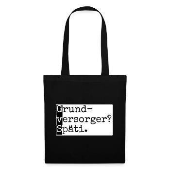 Grundversorger? Späti. GvS Berlin mit Humor lustig - Stoffbeutel - Schwarz - Vorne