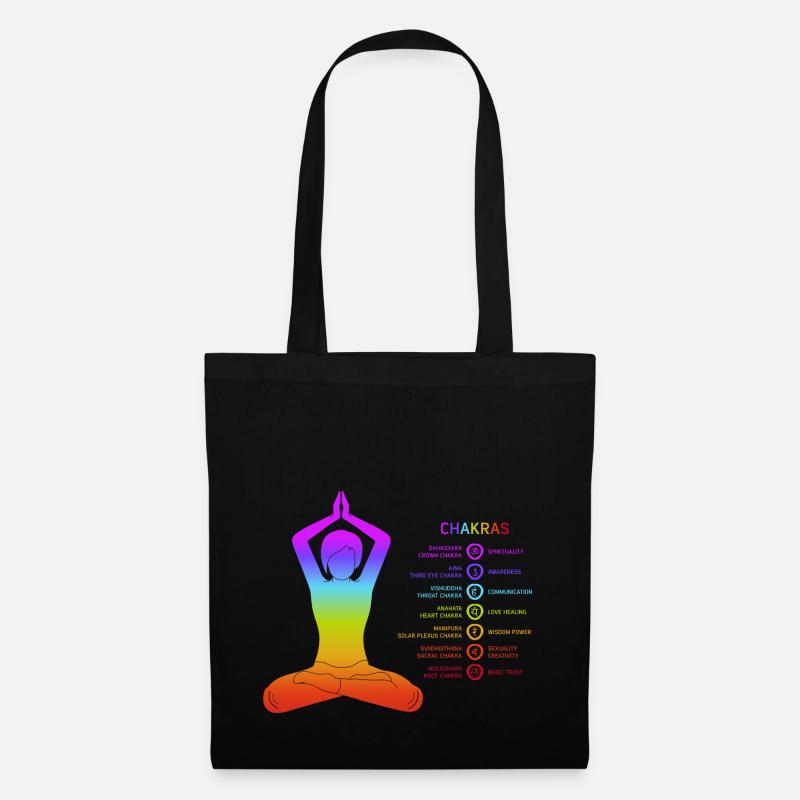 Chakra - Chakras - Sac en tissu - noir