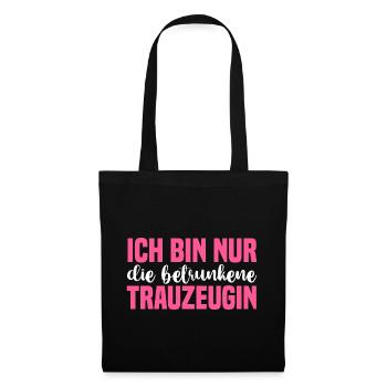 Hochzeit Junggesellenabschied Trauzeugin - Stoffbeutel - Schwarz - Vorne