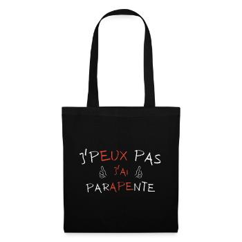j'peux pas j'ai parapente - Sac en tissu - noir - Devant