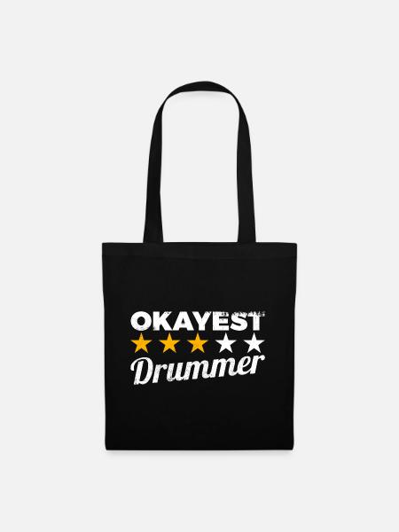 Okayest Drummer - Stoffbeutel - Schwarz