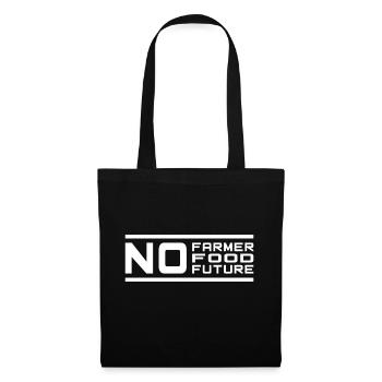 No Farmer No Food No Future Bauern Demo Protest - Stoffbeutel - Schwarz - Vorne