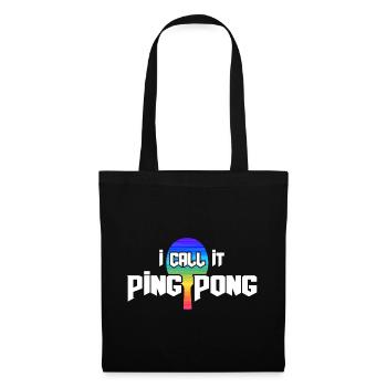 Ping-pong Tennis de table Joueur de tennis de table - Sac en tissu - noir - Devant