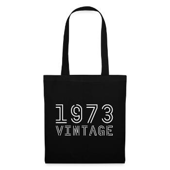 1973 Jahrgang Vintage 1973 Geburtstag 1973 retro - Stoffbeutel - Schwarz - Vorne