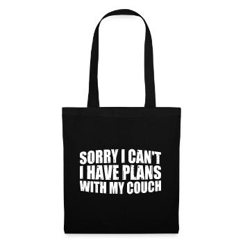 Désolé je ne peux pas, j’ai des projets avec mon canapé 4 - Sac en tissu - noir - Devant