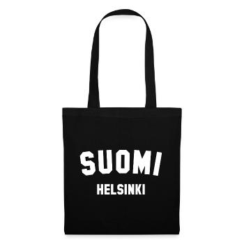 HELSINKI Suomi Finnland - Stoffbeutel - Schwarz - Vorne