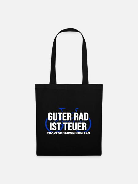 Fahrrad radlos Drahtesel sattelfest Bike radeln - Stoffbeutel - Schwarz