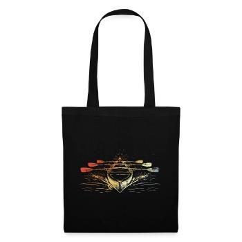 Racing Rowing Boat Vintage Look - Tote Bag - black - Front
