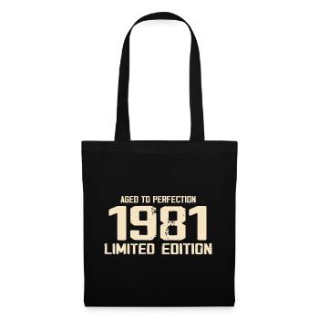 1981 Limited edition 1981 Birthday 1981 Retro - Tote Bag - black - Front