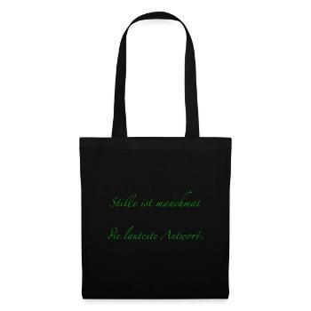 silence is sometimes the loudest response - Tote Bag - black - Front