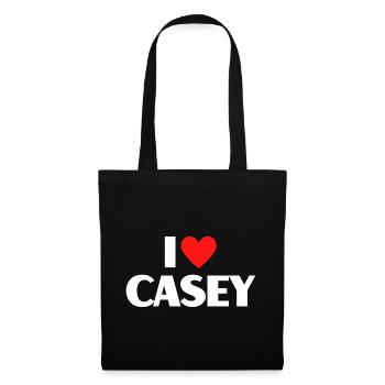 J’adore la déclaration rétro de Casey Red Heart - Sac en tissu - noir - Devant