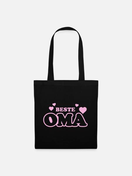 Beste Oma - Stoffbeutel - Schwarz