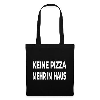 Pizza - Stoffbeutel - Schwarz - Vorne