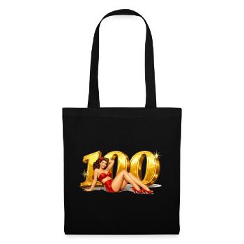 Pin-Up vintage : 100e anniversaire en or - Sac en tissu - noir - Devant