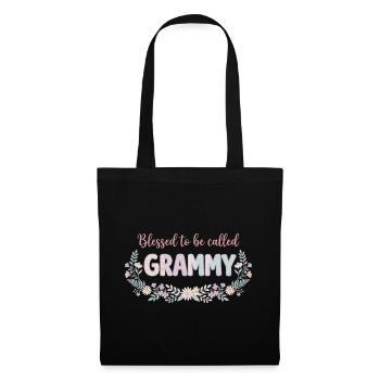 Grammy Granny Flowers Gift Cute Grandma - Tote Bag - black - Front