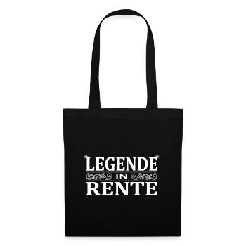 Legende in Rente Ornament - Stoffbeutel - Schwarz - Vorne