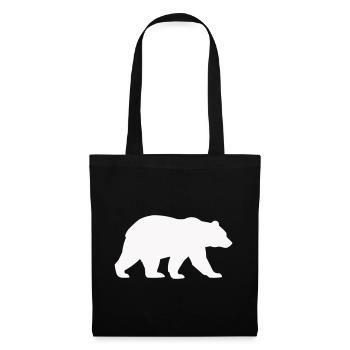 Silhouette d’ours - Sac en tissu - noir - Devant