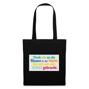 Bunte Nachtgedanken Schlafzitat - Stoffbeutel - Schwarz - Vorne