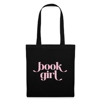 Buchgirl - Book Girl Retro - Stoffbeutel - Schwarz - Vorne