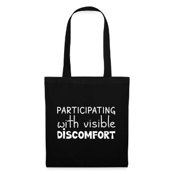 Participating With Visible Discomfort, White - Tote Bag - black - Front