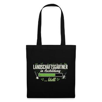 Landschaftsgärtner in Ausbildung ..... lädt - Stoffbeutel - Schwarz - Vorne