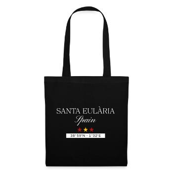 Santa Eulària Spanien Souvenir – Reise minimalist - Stoffbeutel - Schwarz - Vorne
