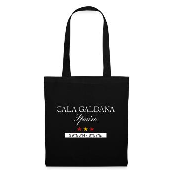 Cala Galdana Spanien Souvenir Reise minimalistisch - Stoffbeutel - Schwarz - Vorne