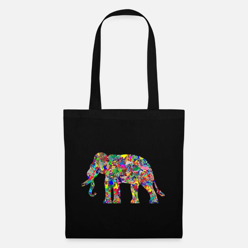 elephant - Tote Bag - black
