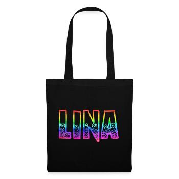 lina rs regenbogen - Stoffbeutel - Schwarz - Vorne